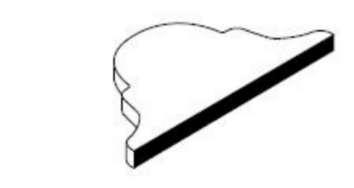 Beveled Half Arabesque Single Glazed Edge