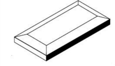 Beveled Single Glazed Edge 6″
