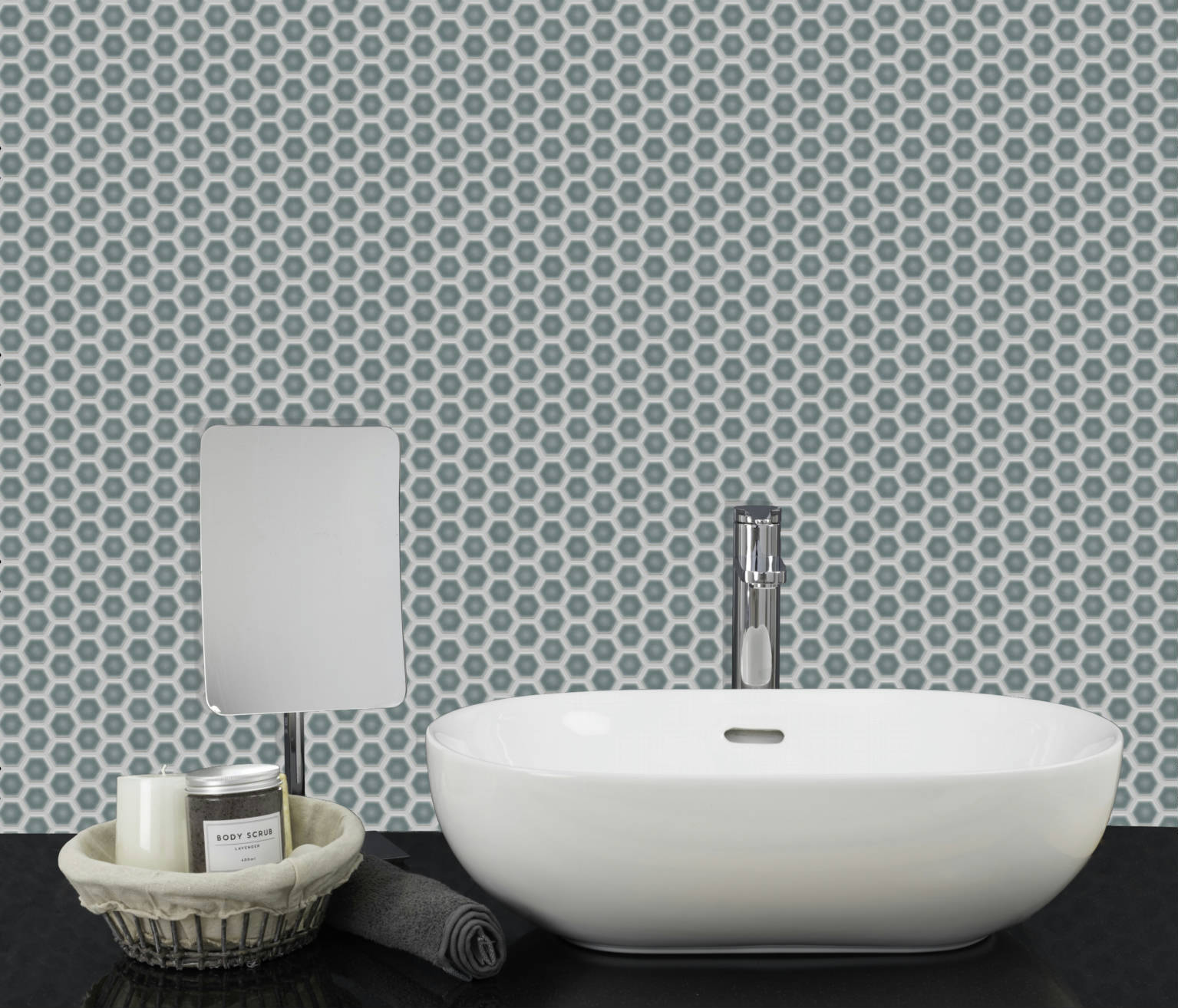 Hexagons 1" (58% Recycled)