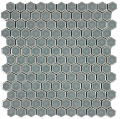 Hexagons 1” Mosaic Sage