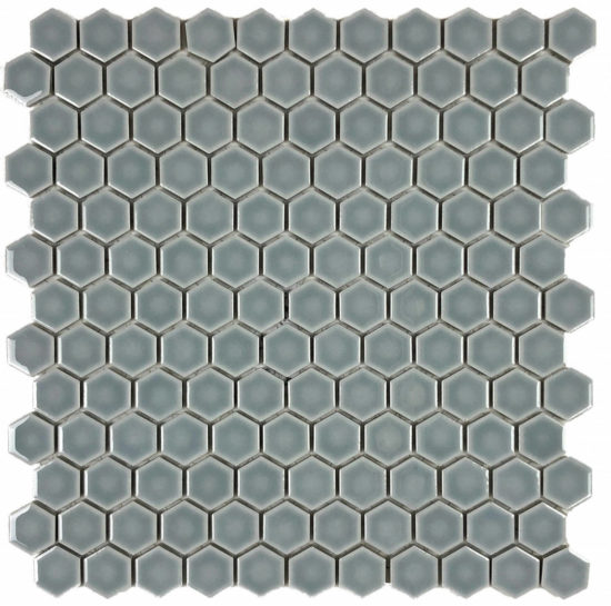 Hexagons 1” Mosaic Sage