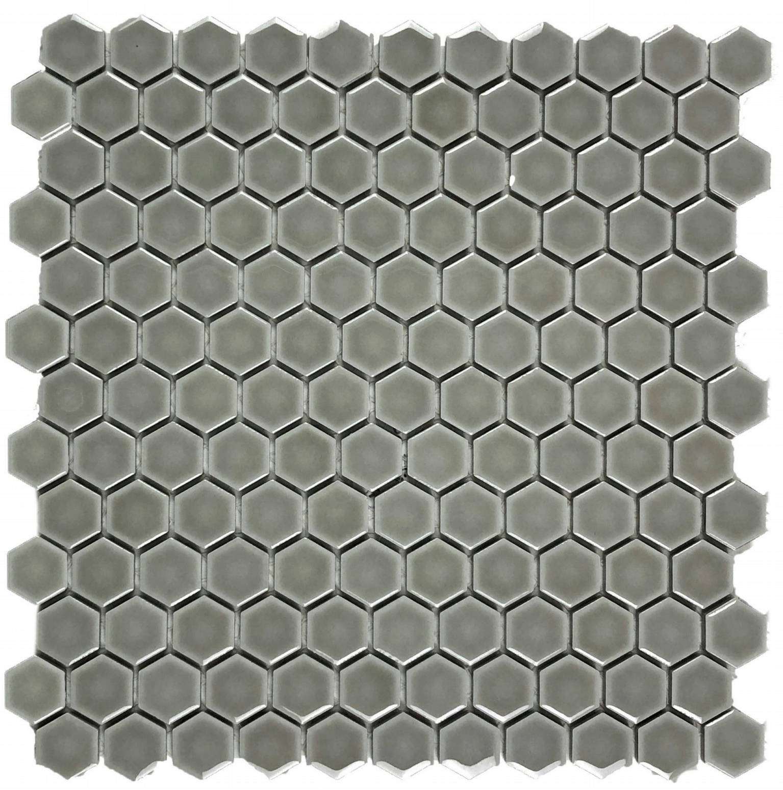 Hexagons 1” Mosaic Taupe