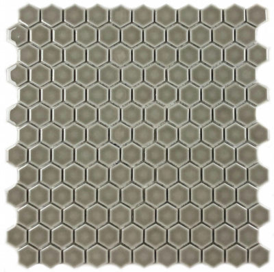 Hexagons 1” Mosaic Light Smoke