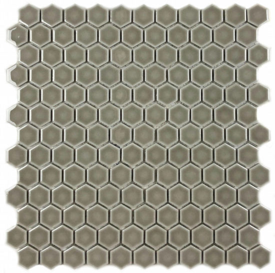 Hexagons 1” Mosaic Light Smoke