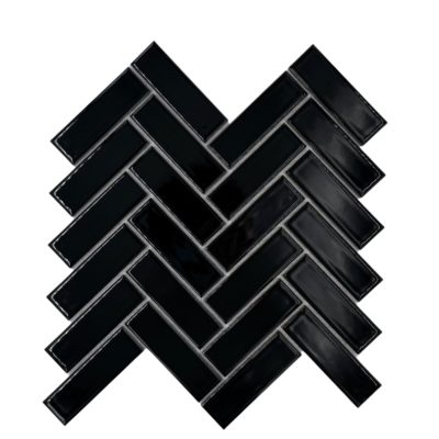 RECTANGLE HERRINGBONE  11″X11.1″ BLACK