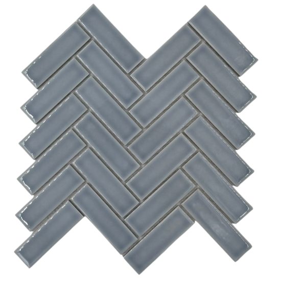 RECTANGLE HERRINGBONE 11"X11.1" LIGHT BLUE