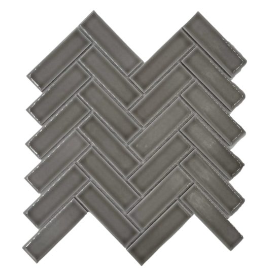 RECTANGLE HERRINGBONE 11"X11.1" LIGHT SMOKE