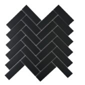 RECTANGLE HERRINGBONE 11" X 11.1" MATTE BLACK | Adex USA