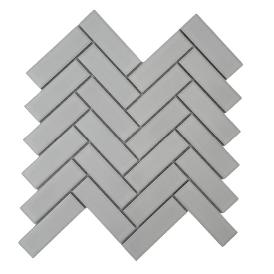 RECTANGLE HERRINGBONE 11"X11.1" MATTE WHITE
