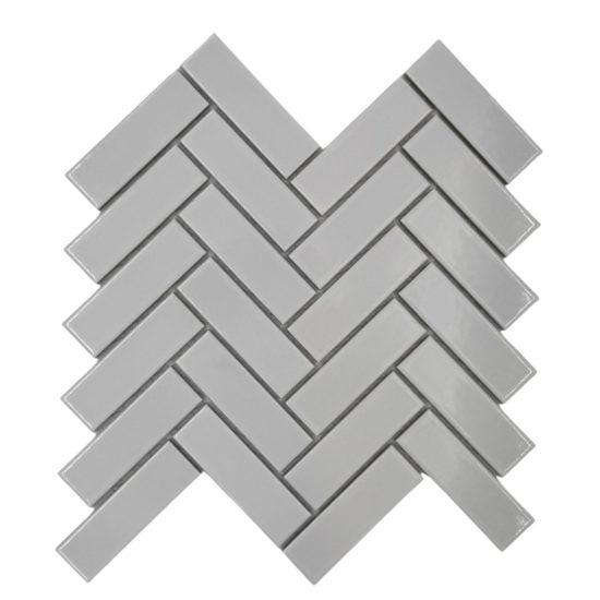 RECTANGLE HERRINGBONE 11"X11.1" WHITE